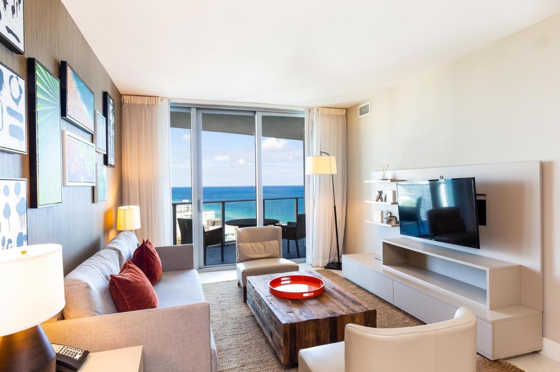 Ocean View 1 Bed On The 19th Floor Hollywood Appartement *